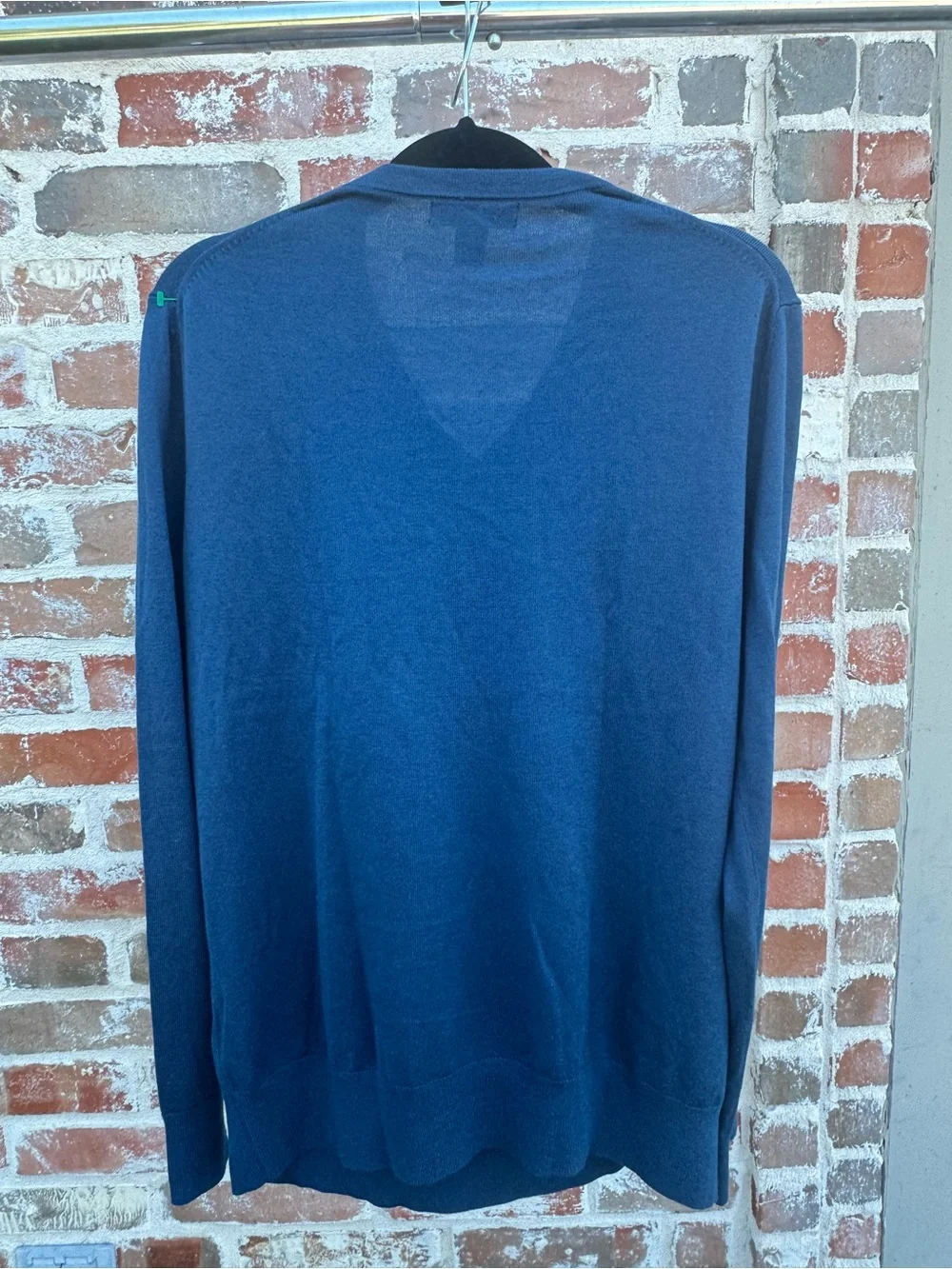 Banana Republic Silk Cashmere Blend V-Neck Sweater Blue Men's M